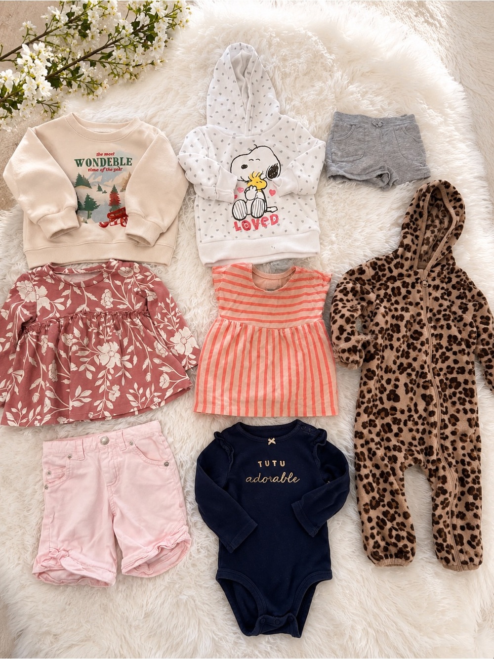 Baby Girl Bundle 12 M| Carter’s, Cat & Jack, Wonder Nation & More | 8 Pieces